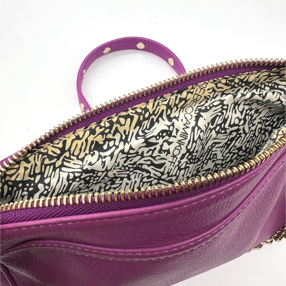 REBECCA MINKOFF Mini MAC Crossbody Bag Womens Purple Leather Chain Strap - Picture 16 of 16